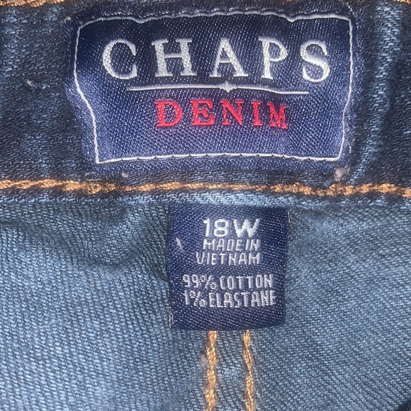 Chaps Woman’s Denim Blue Jeans Dark Wash size 18w - Picture 6 of 7